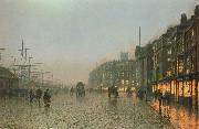 Atkinson Grimshaw Liverpoool from Wapping Spain oil painting artist